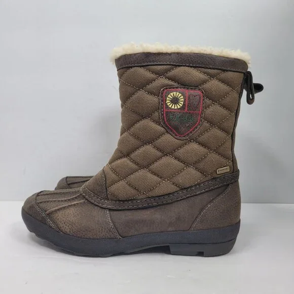UGG Women's Brown Bellegarde Winter Rain Boots S/N 1001731 US Size 8 - Picture 2 of 11